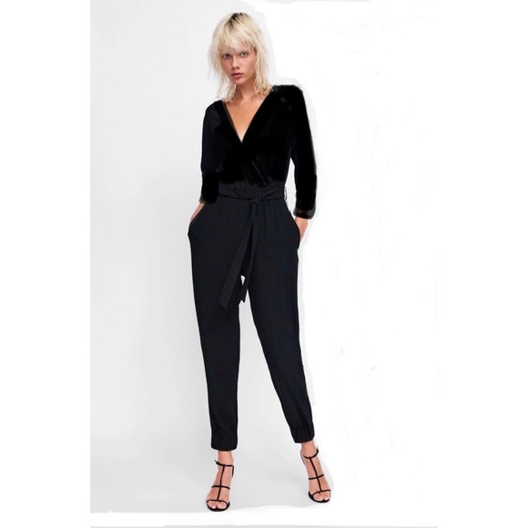 Zara Pants & Jumpsuits Zara Black Jumpsuit Poshmark